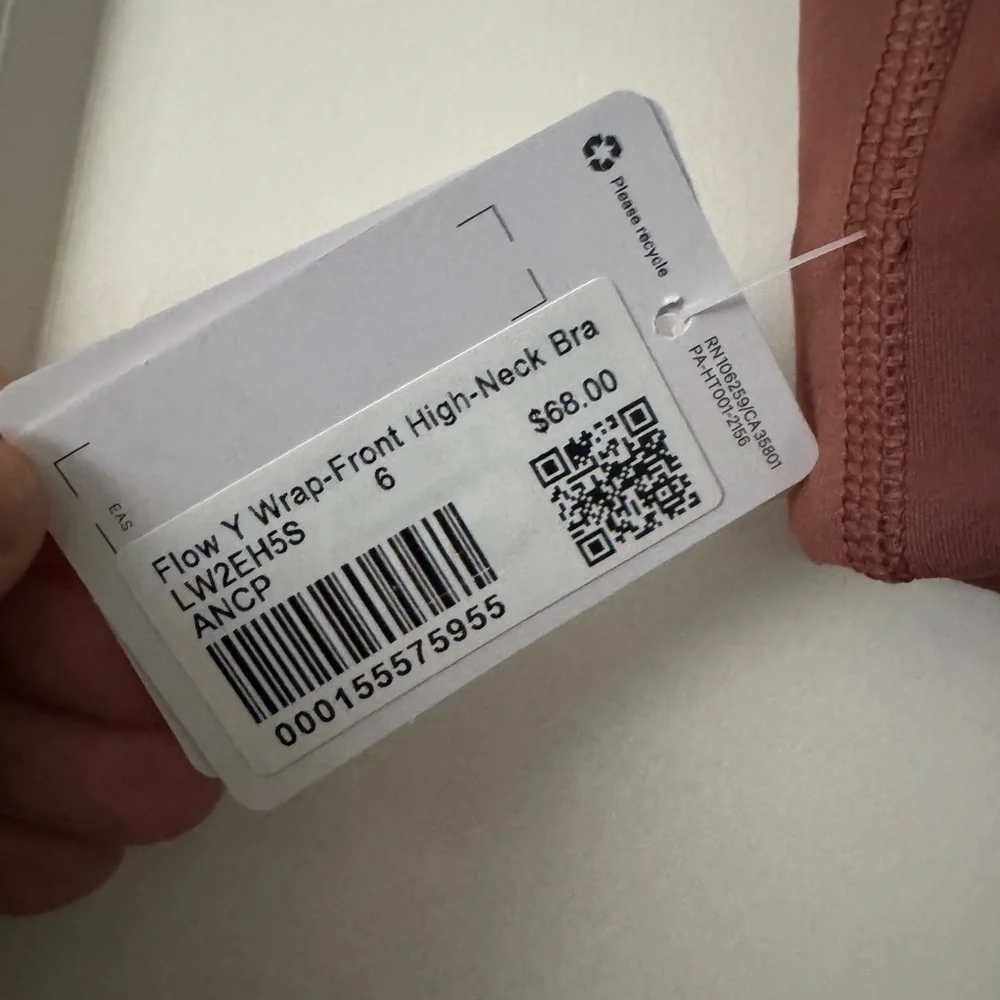 Lululemon Flow Y Wrap-Front High-Neck Bra in Ancient Copper - Picture 4 of 4